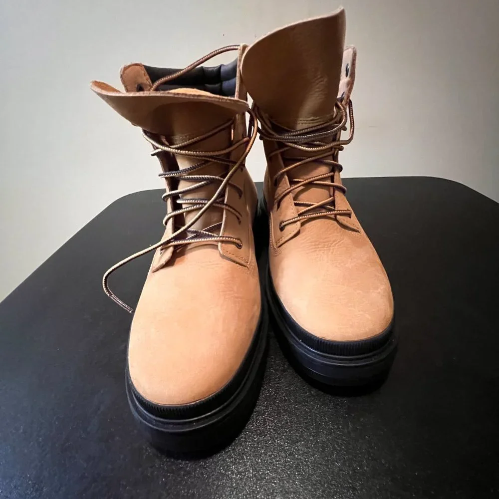 TIMBERLAND NWOT Wheat Nubuck Greyfield Leather Waterproof Lace-Up Boots S 8.5